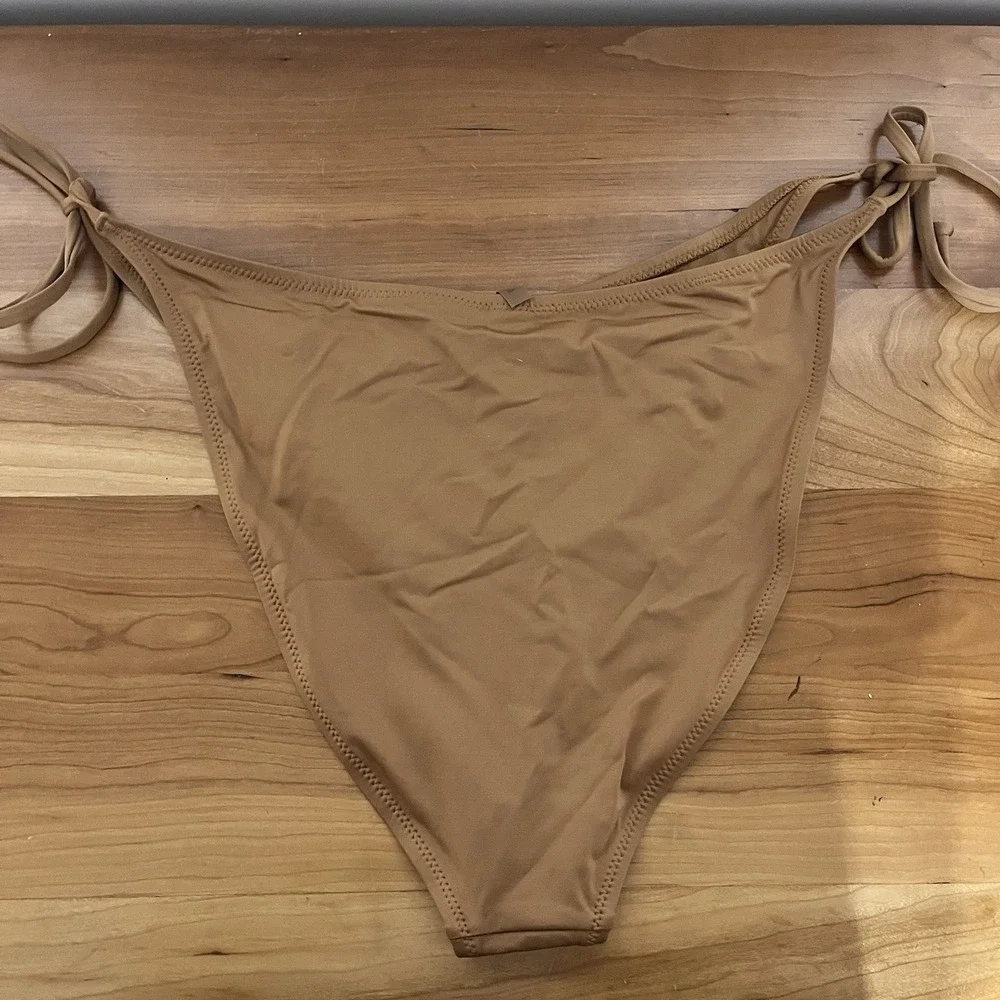 NWT Skims Bikini Bottoms Dipped Tie Sides Almond‎ Color Women's Size 3XL